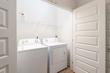 Full size or stackable washer/dryer included